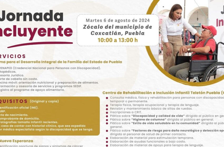  Prepara SEDIF «Jornada Incluyente» para personas con discapacidad en Coxcatlán