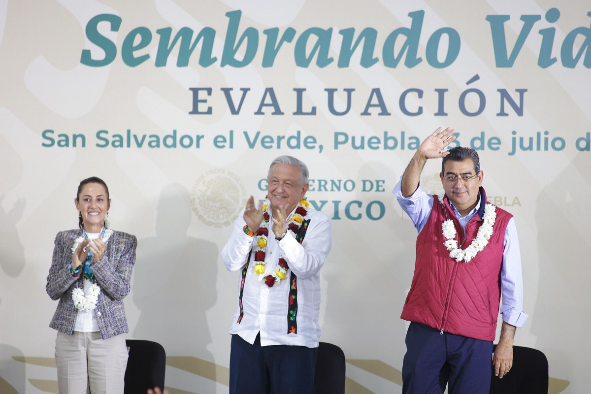 Sergio Salomón asegura que “Dios bendijo a México” con la presencia de López Obrador 
