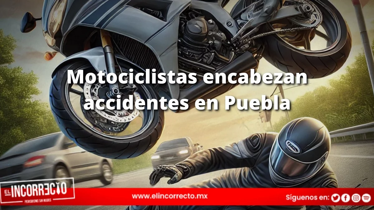 Motociclistas encabezan el 10% de los accidentes en la capital poblana