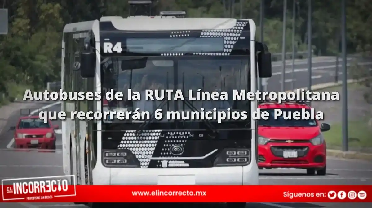 Estos son los autobuses de la RUTA Línea Metropolitana que recorrerán 6 municipios de Puebla ¿Ya los conoces?