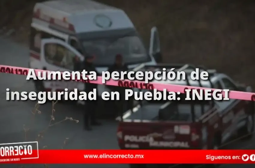  Aumenta percepción de inseguridad en Puebla en junio: INEGI