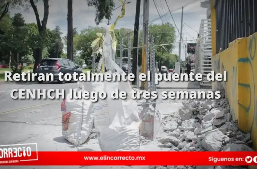  Retiran totalmente el puente del CENHCH luego de tres semanas (+FOTOS)