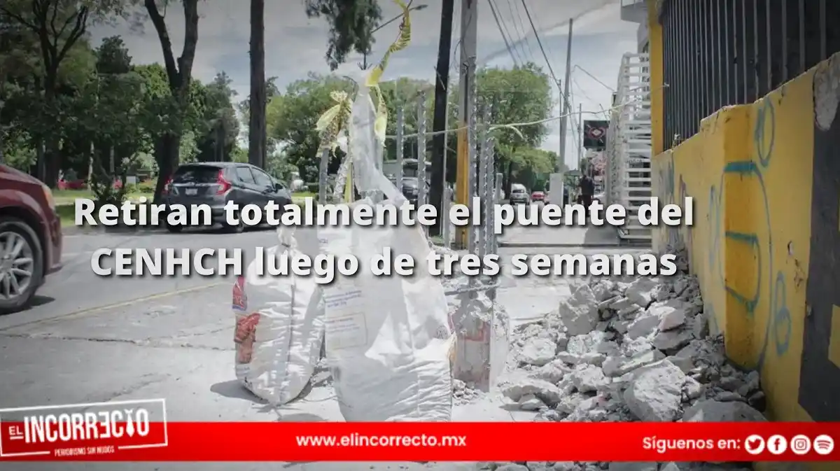 Retiran totalmente el puente del CENHCH luego de tres semanas (+FOTOS)