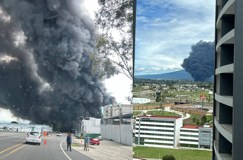  Terrible incendio en la carretera federal a Atlixco a la altura de Chipilo causa pánico entre vecinos