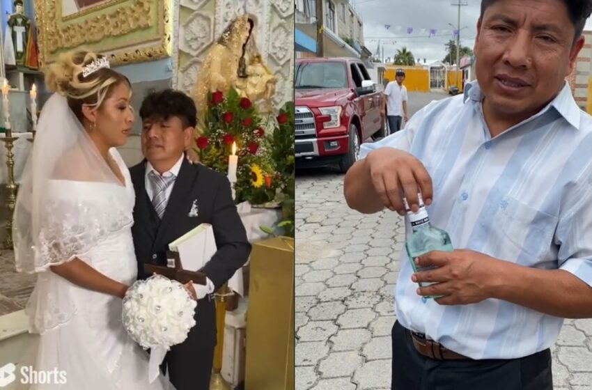  Novio que se hizo viral por llegar borracho a su boda es poblano y REVELA la razón de casarse completamente ebrio