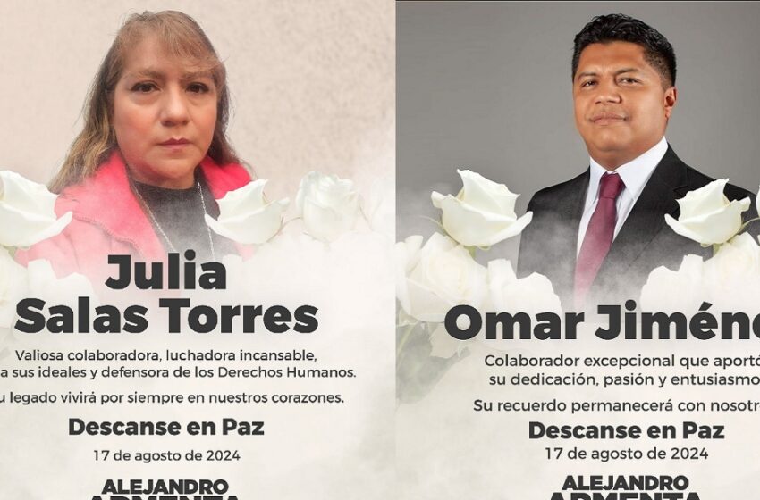  Mueren los activistas Omar Jiménez y Julia Salas en fatal accidente