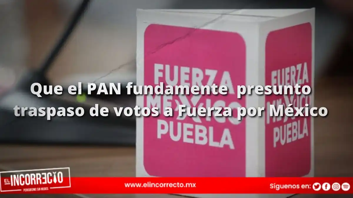 Que el PAN fundamente presunto traspaso de votos a Fuerza por México: gobernador de Puebla