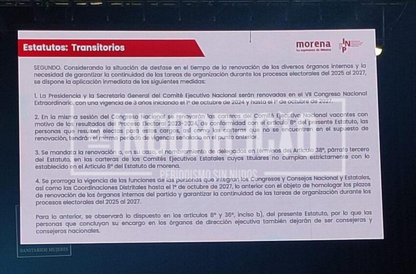  Consejeros estatales de Morena Puebla continuarán hasta 2027