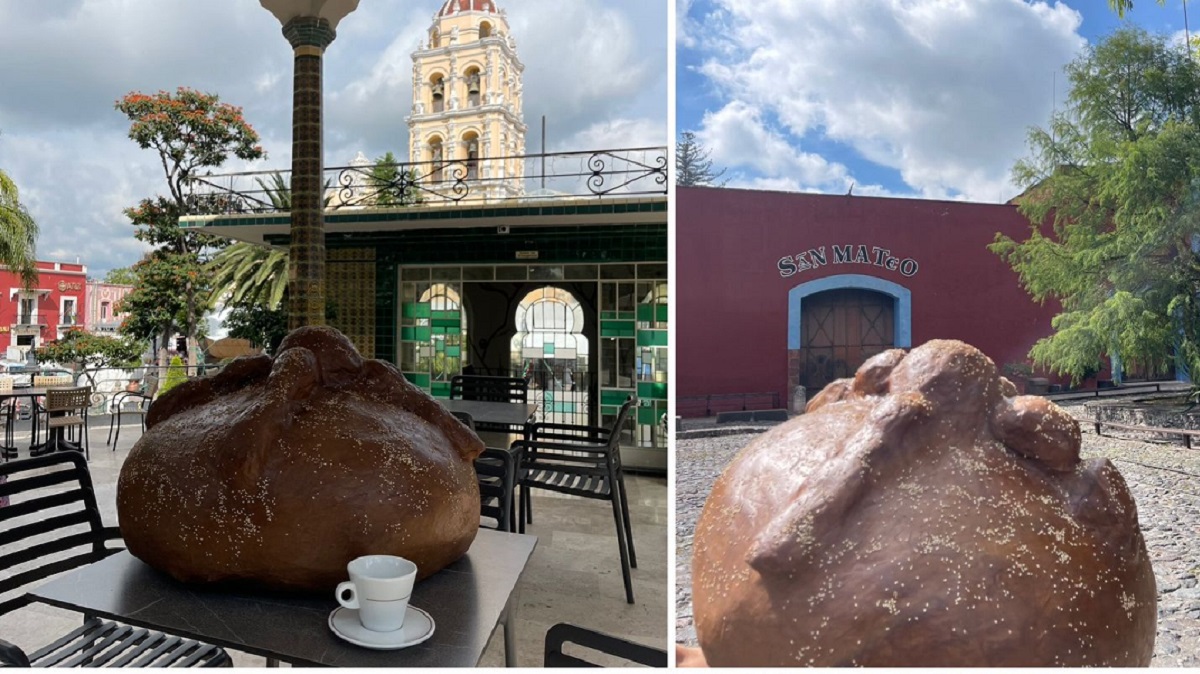 Crean mega hojaldra en Atlixco en víspera de la cuarta edición de Valle de Catrinas