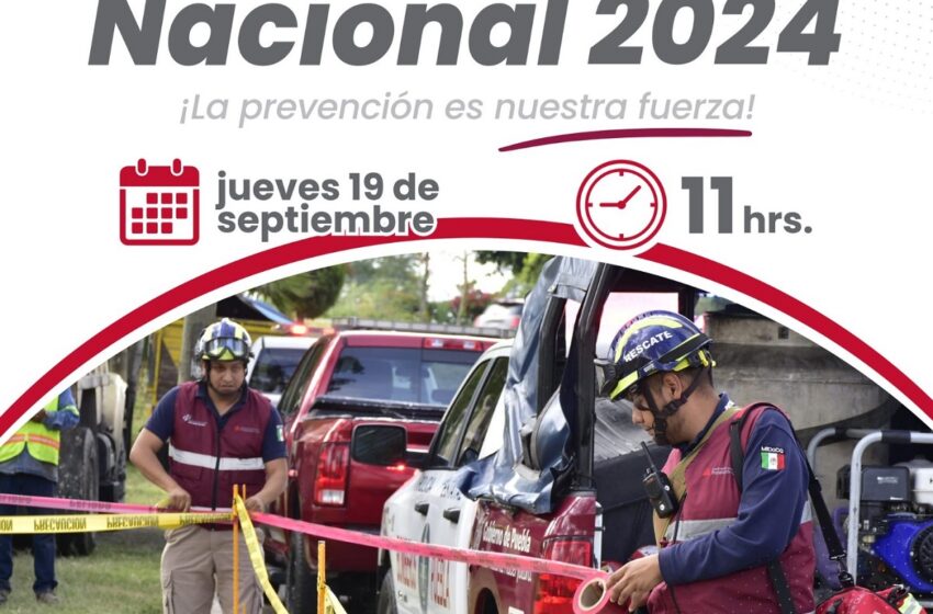  Invita Gobierno del Estado a sumarse al “Simulacro Nacional 2024”