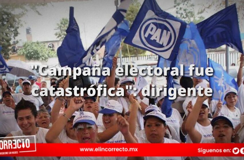  «Campaña electoral fue catastrófica”, dice dirigente estatal del PAN tras críticas