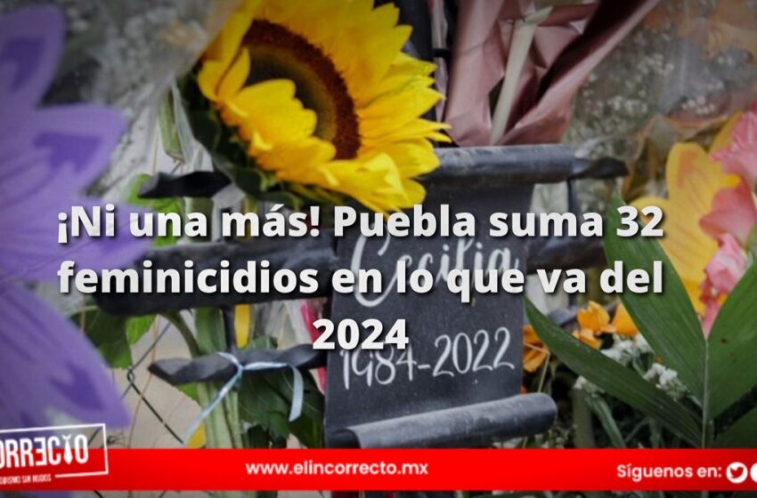  ¡Ni una más! Puebla suma 32 feminicidios en lo que va del 2024
