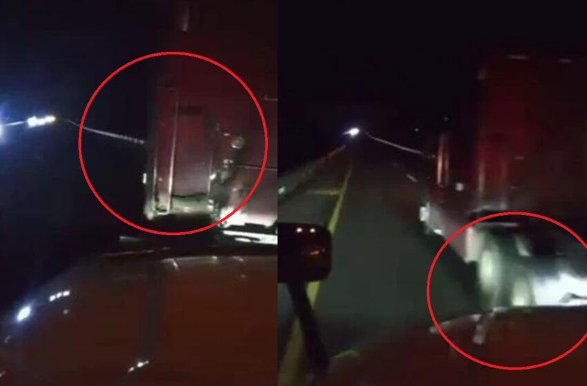  ¡Cuidado conductores! Así operan los asaltantes de tractocamiones en la Puebla-Orizaba (VIDEO)