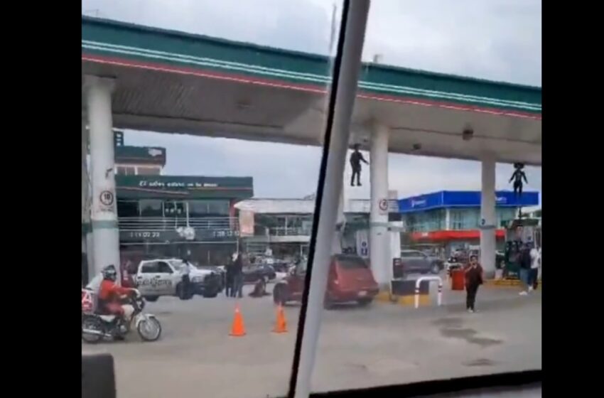  ¡Intento de feminicidio en gasolinera de Puebla en  la 14 Oriente deja dos heridos!
