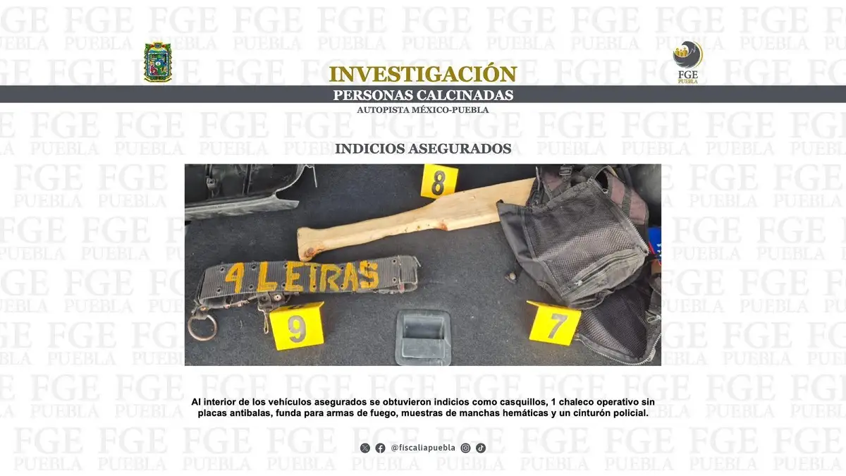 Detienen a cuatro por calcinados en la México-Puebla; víctimas eran comerciantes