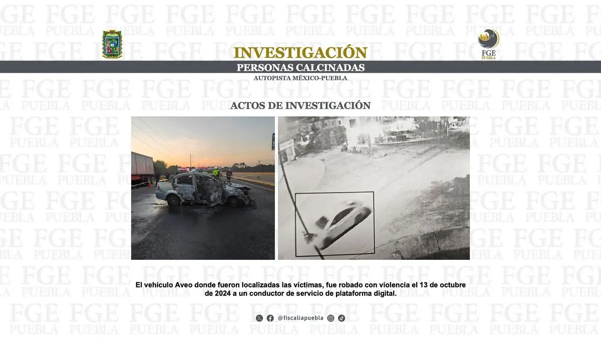 Detienen a cuatro por calcinados en la México-Puebla; víctimas eran comerciantes