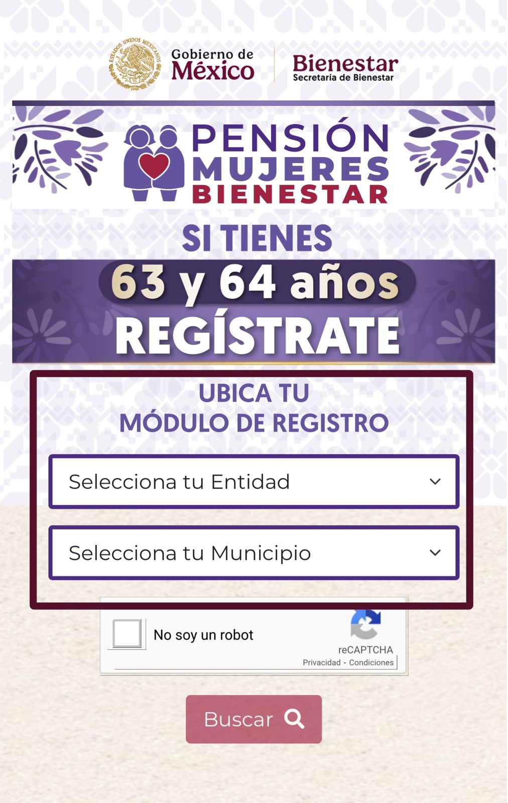 Dónde hay módulos en Puebla para la pensión Mujeres Bienestar