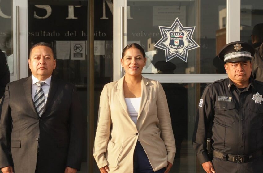  Encabeza Lupita Cuautle pase de lista en seguridad pública de San Andrés Cholula
