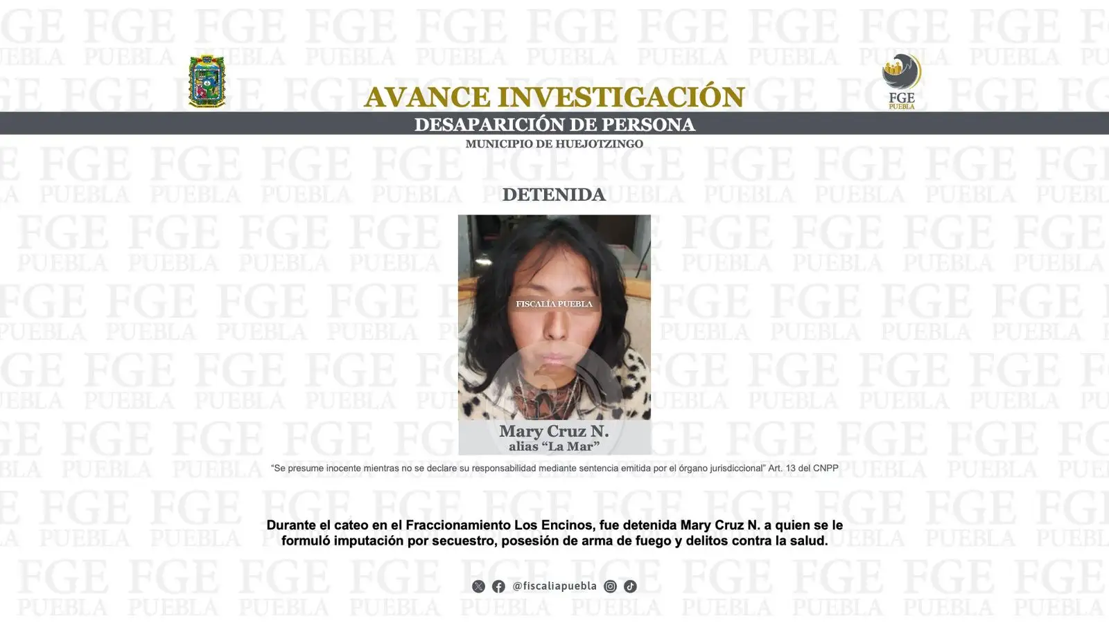 Fiscalía de Puebla rescata a cinco personas secuestradas y un cocodrilo en Huejotzingo