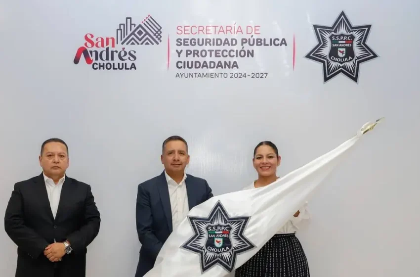  Lupita Cuautle recibe mando del Ayuntamiento de San Andrés Cholula; anuncia estrategia de seguridad