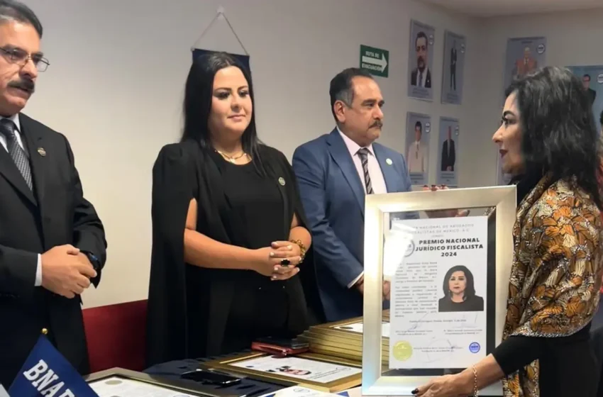  Magistrada Arely Reyes recibe el Premio Nacional Jurídico Fiscalista 2024
