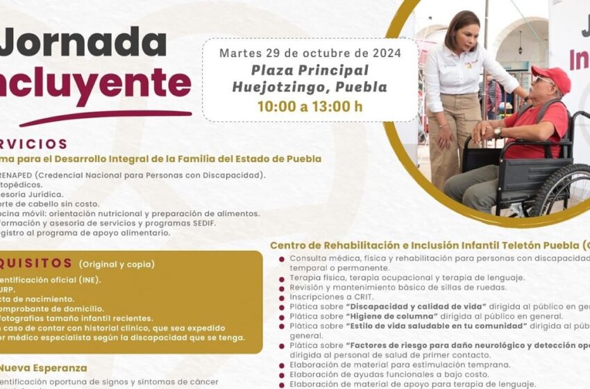  Programa SEDIF Jornada Incluyente para habitantes de Huejotzingo