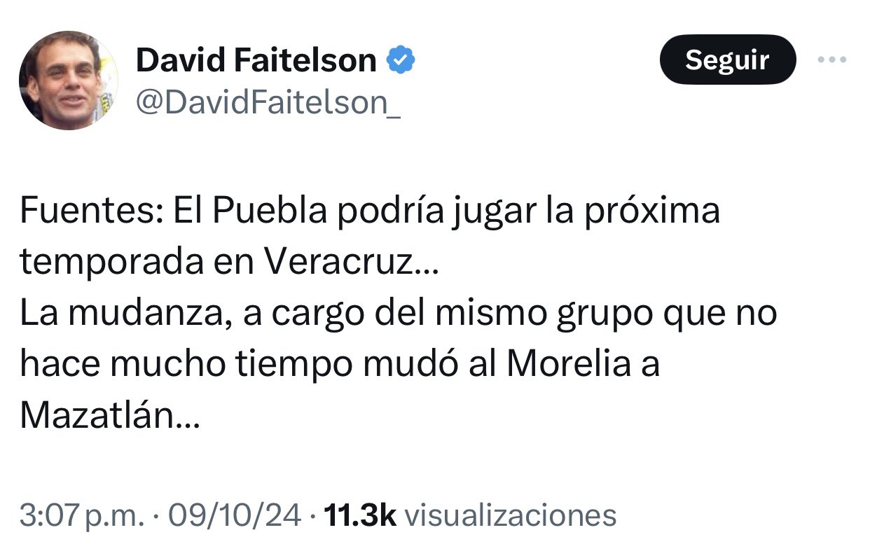 Club Puebla se mudará a Veracruz