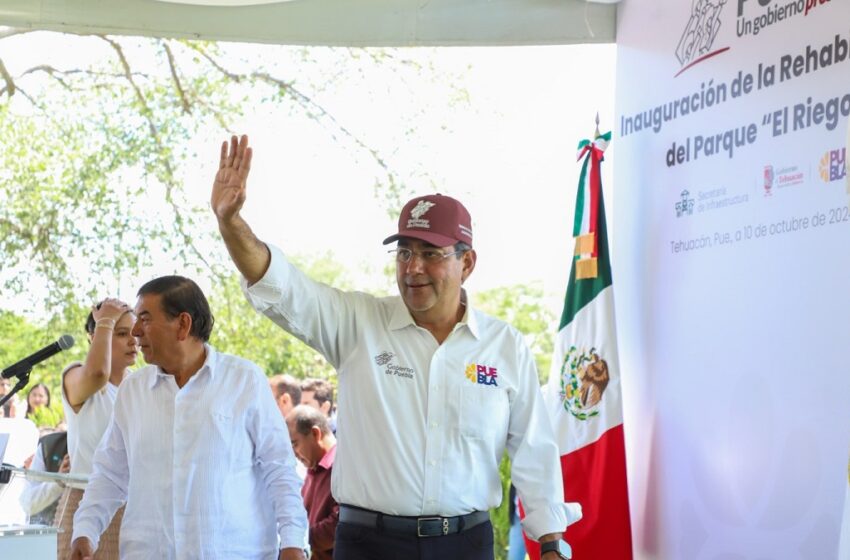  Rescata gobierno estatal parque “el riego” en Tehuacán para fortalecer tejido social