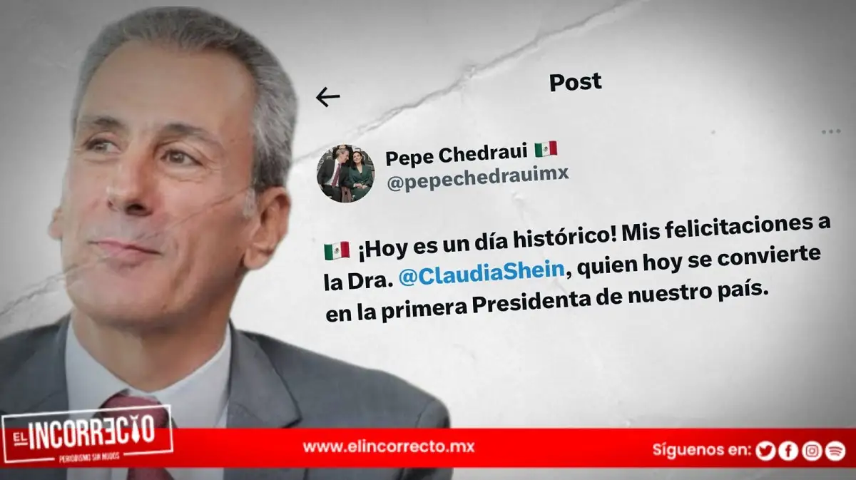"Hoy es un día histórico, felicidades Claudia Sheimbaum": Pepe Chedraui