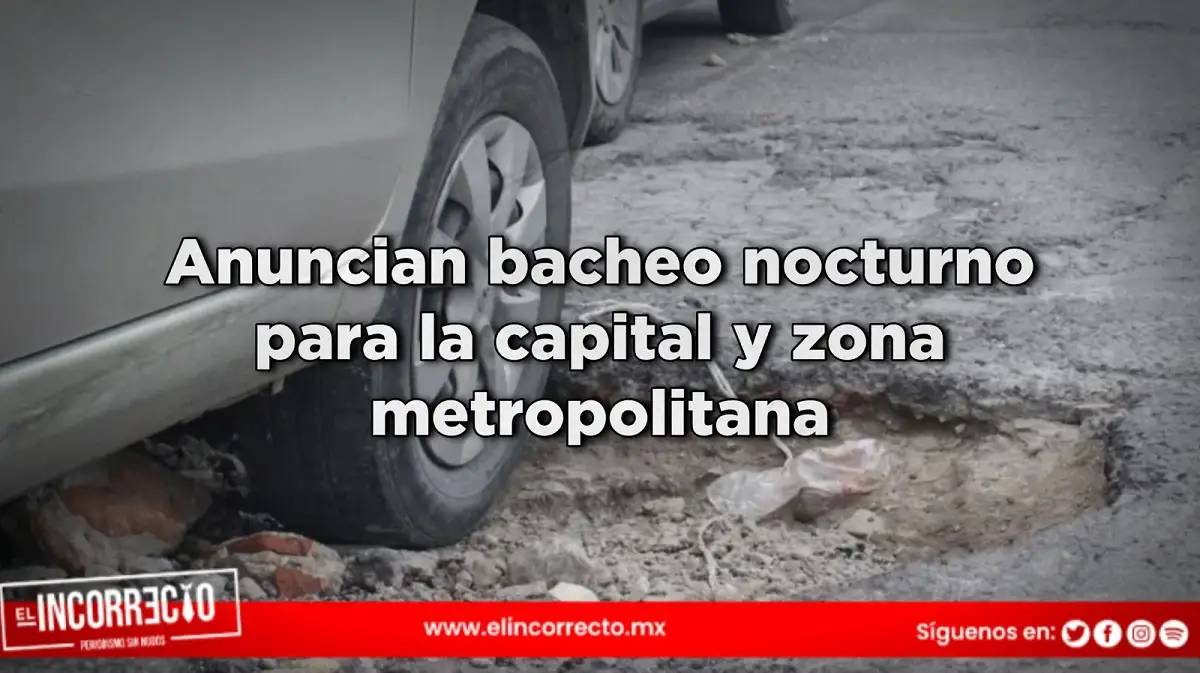 Anuncian bacheo nocturno para la capital y zona metropolitana de Puebla