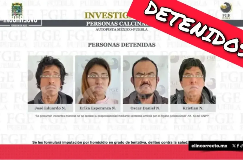  Detienen a cuatro por calcinados en la México-Puebla; víctimas eran comerciantes