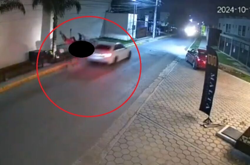  ¡Impactante! Auto atropella brutalmente a dos adultos mayores en Cuautlancingo y se da a la fuga