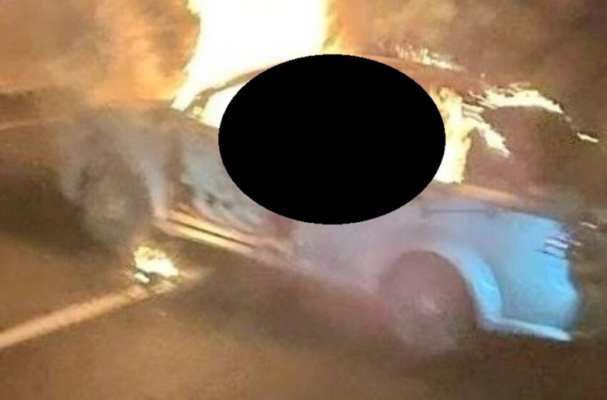  Terror en la México-Puebla: Abandonan tres cuerpos calcinados en vehículo incendiado