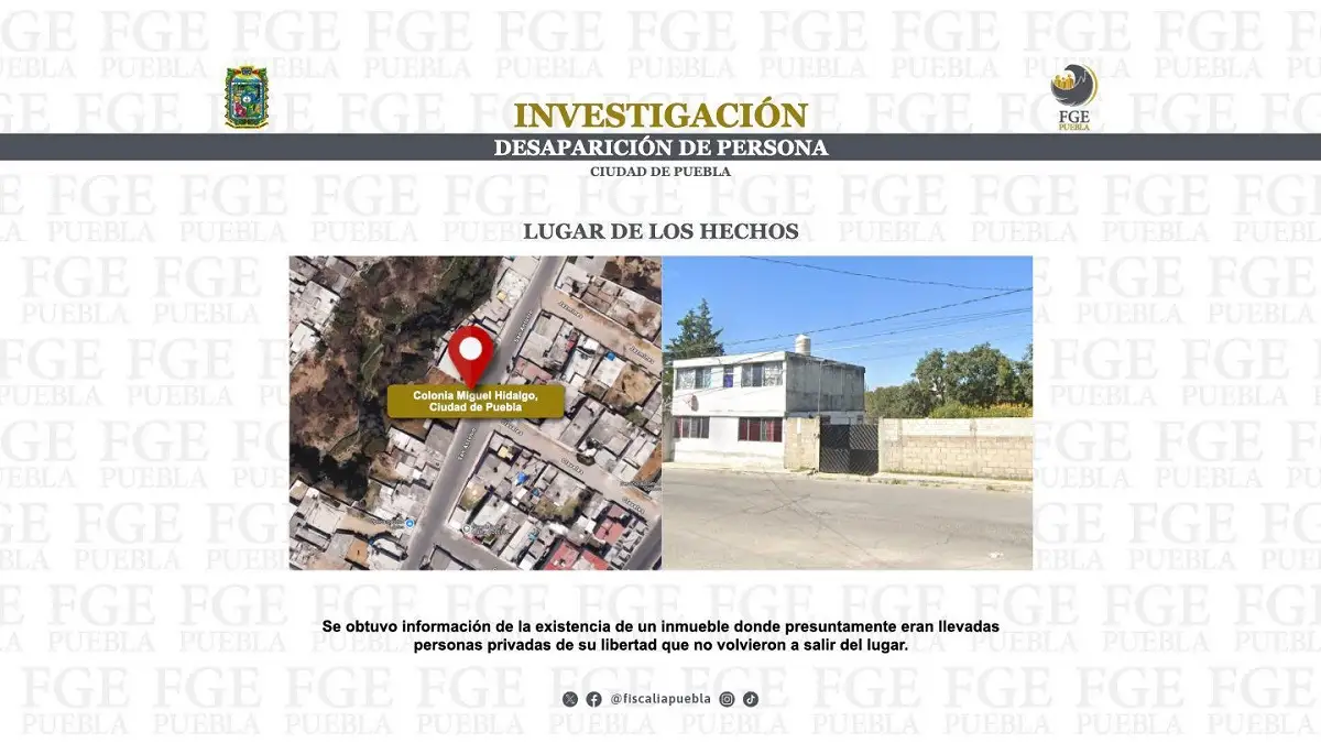 Confirma Fiscalía de Puebla fosa clandestina en colonia Miguel Hidalgo víctimas eran familiares
