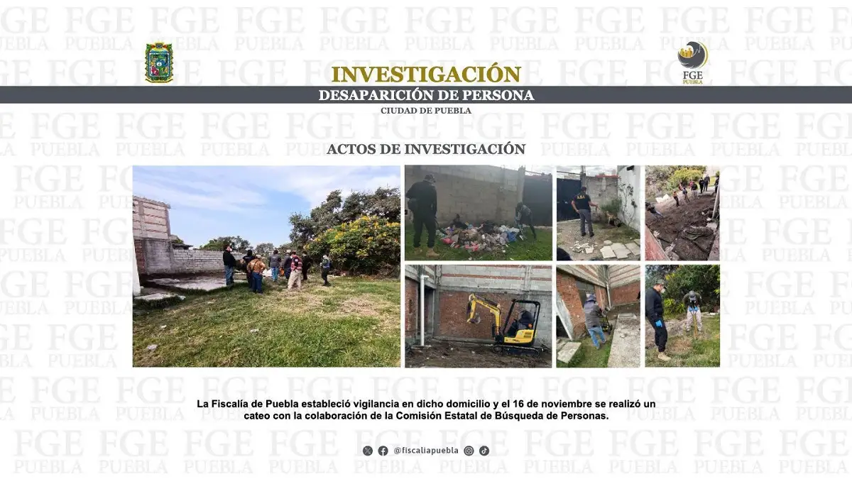 Confirma Fiscalía de Puebla fosa clandestina en colonia Miguel Hidalgo víctimas eran familiares