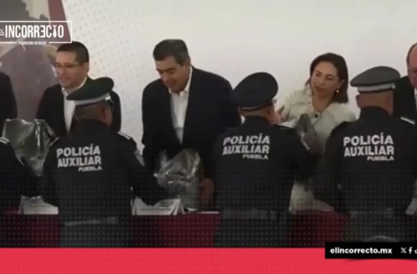  Fortalecen seguridad en Puebla: Sergio Salomón entrega patrullas y equipamiento a municipios
