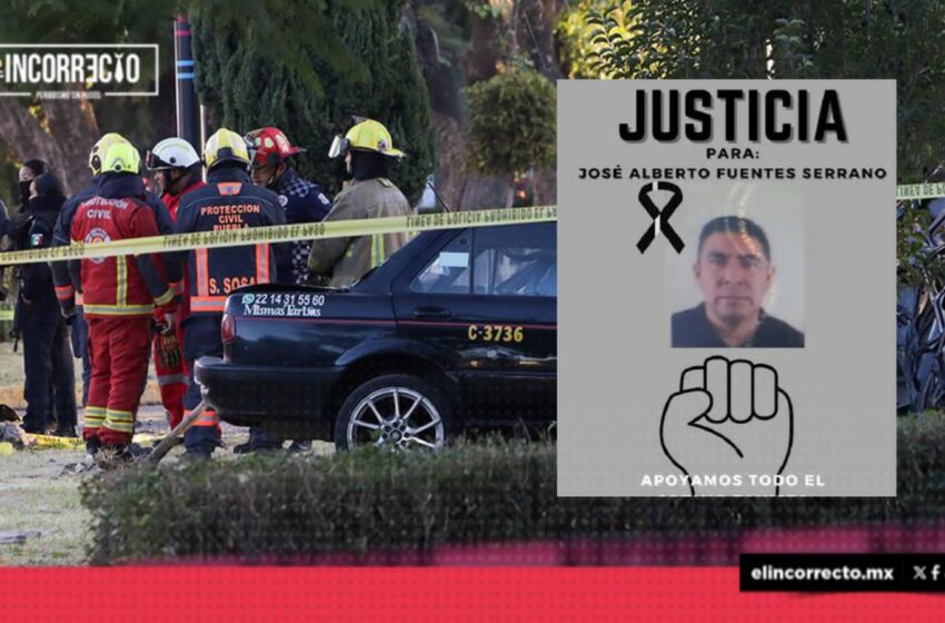  Taxistas piden justicia por Jorge Alberto tras accidente con una patrulla de la SSC