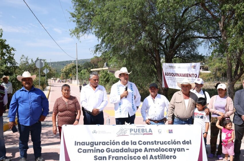  Inaugura Sergio Salomón obras carreteras en Xochitepec, Huaquechula y Tochimiltzingo