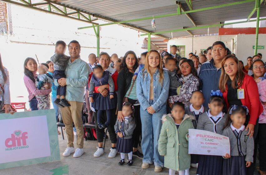  Presidente de Huejotzingo entrega reequipamiento para el Centro de Asistencia Infantil Comunitario (CAIC) «El Carmen»