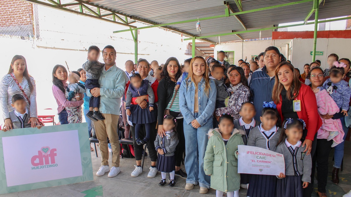 Presidente de Huejotzingo entrega reequipamiento para el Centro de Asistencia Infantil Comunitario (CAIC) "El Carmen"