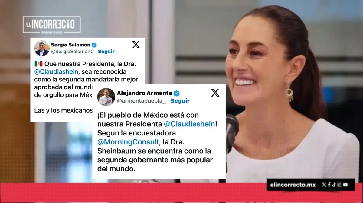 Sergio Salomón y Armenta felicitan a Claudia Sheinbaum por ranking mundial