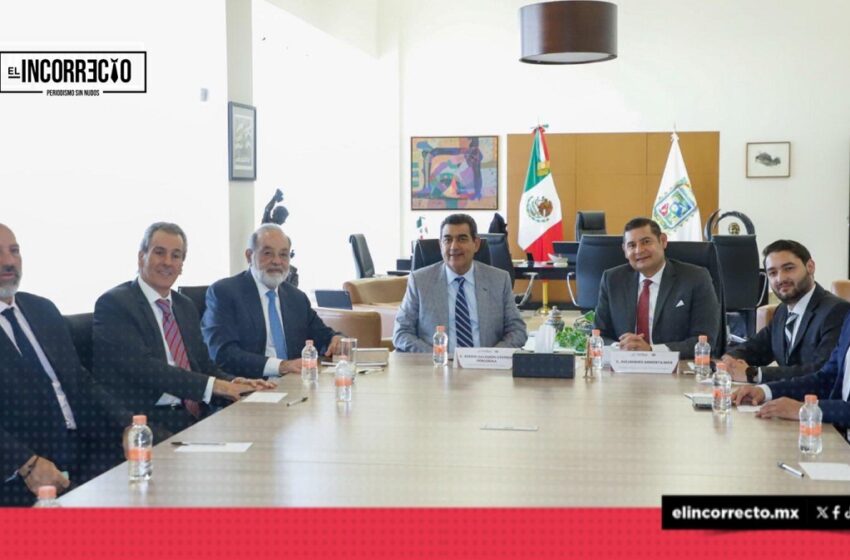  Carlos Slim, Sergio Salomón, Armenta y Pepe Chedraui impulsan plan de revitalización del Centro 