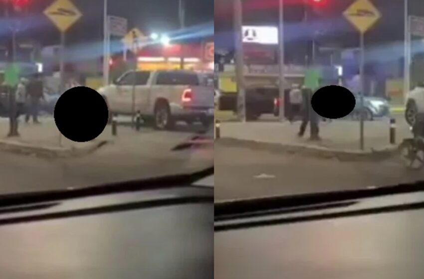  Automovilista atropella a pareja tras pelea callejera frente a Plaza Cristal y huye (VIDEO)