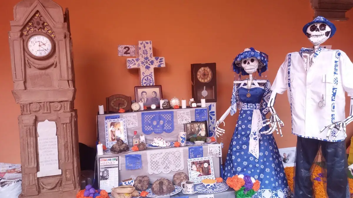 ¿Ya las viste? Colocan 33 ofrendas en Casa de la Cultura de Puebla (+FOTOS)