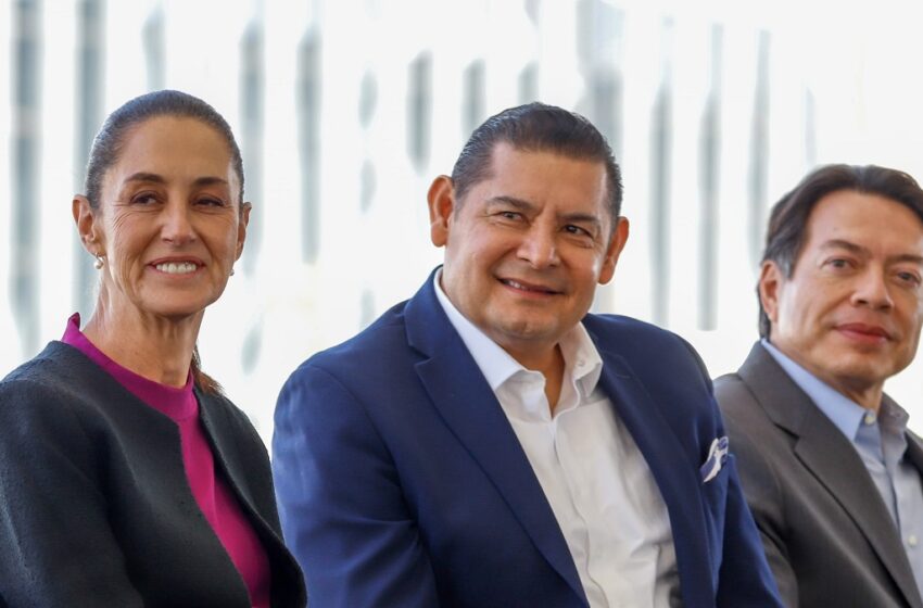  Claudia Sheinbaum reconoce trabajo de Sergio Salomón y desea éxito a Alejandro Armenta en histórica transición en Puebla