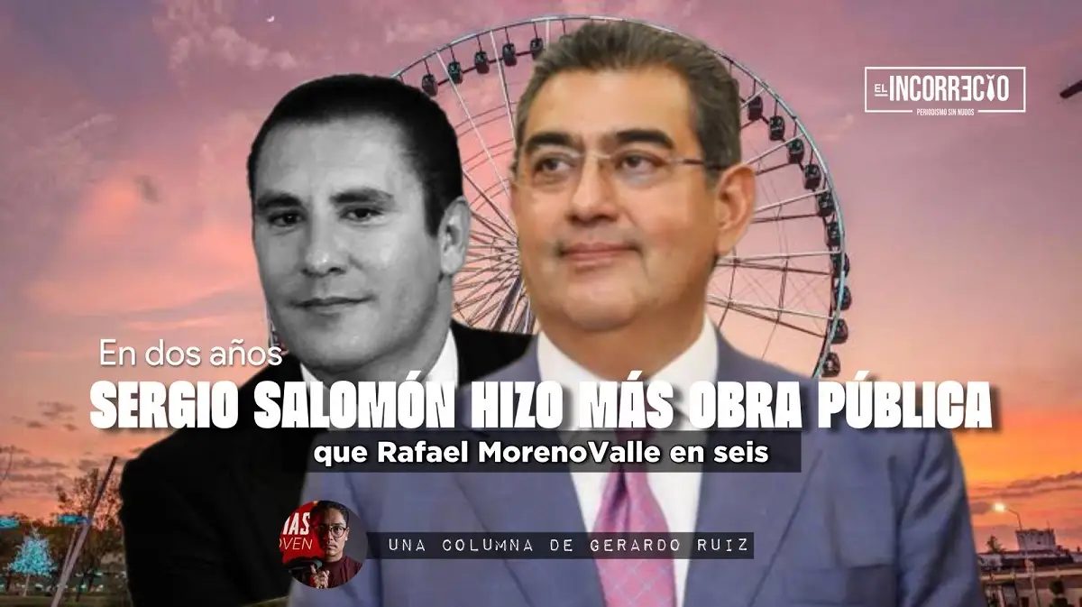 En dos años, Sergio Salomón hizo más obra pública que Moreno Valle en seis