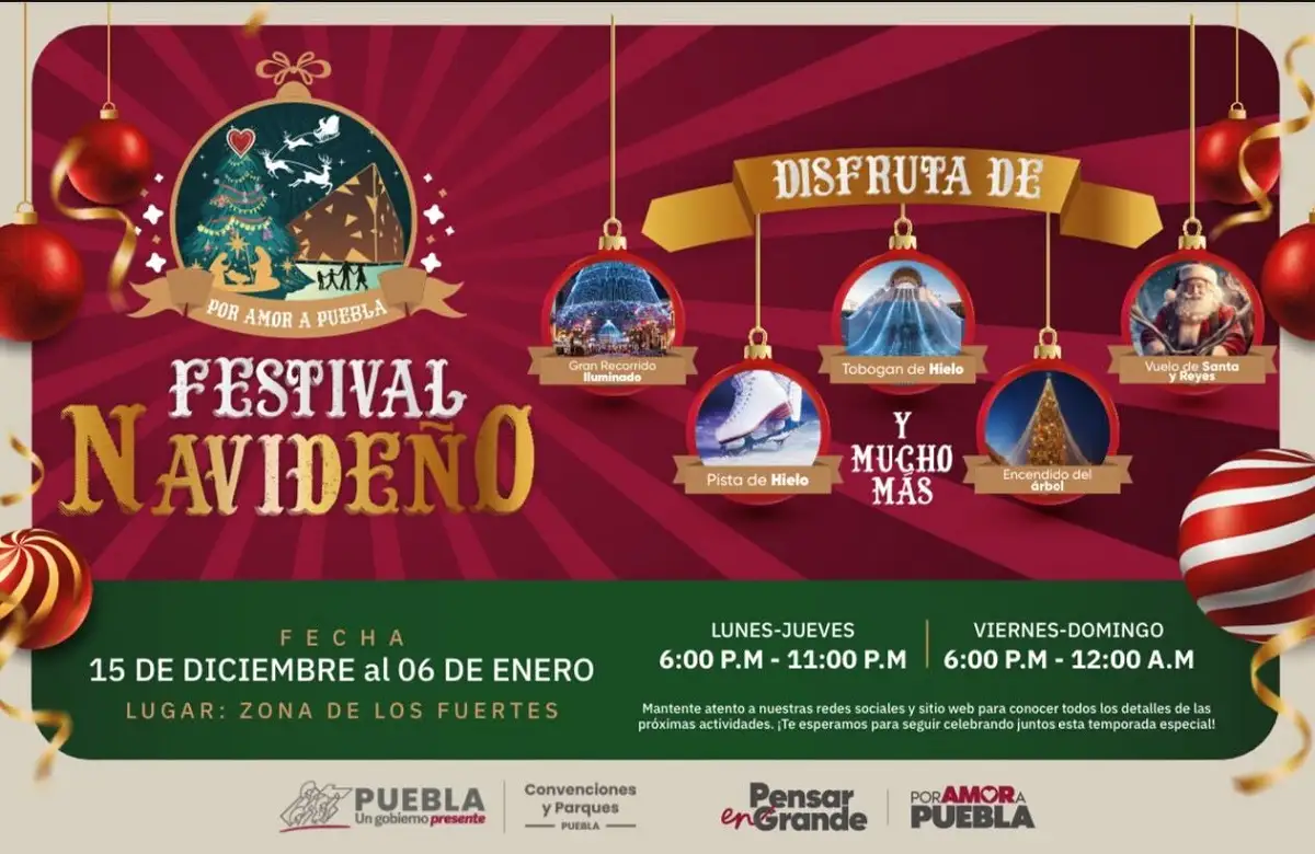 Armenta presenta el Festival Navideño “Por amor a Puebla”: te contamos todo lo que debes saber 