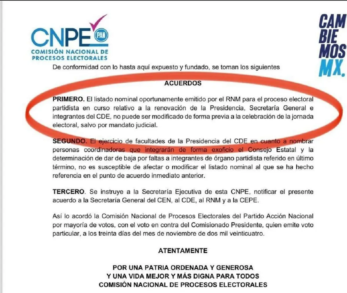 PAN niega depurar lista de Consejeros en Puebla para la renovación de la dirigencia