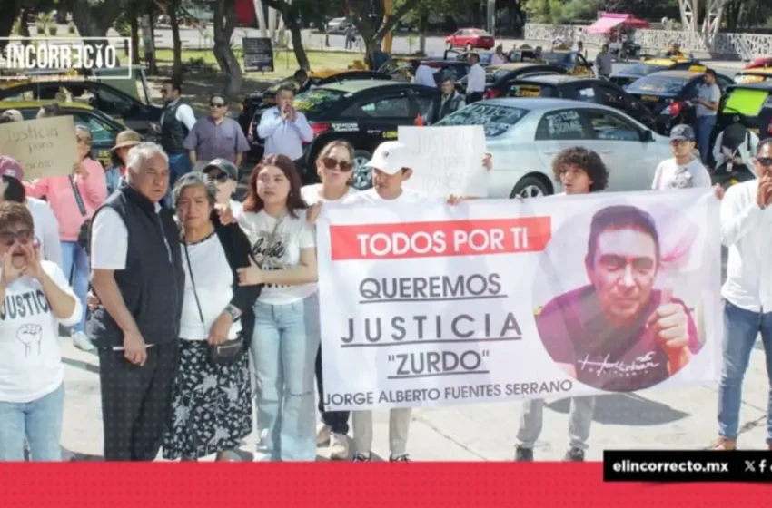  Taxistas piden justicia para Jorge Fuentes con una caravana