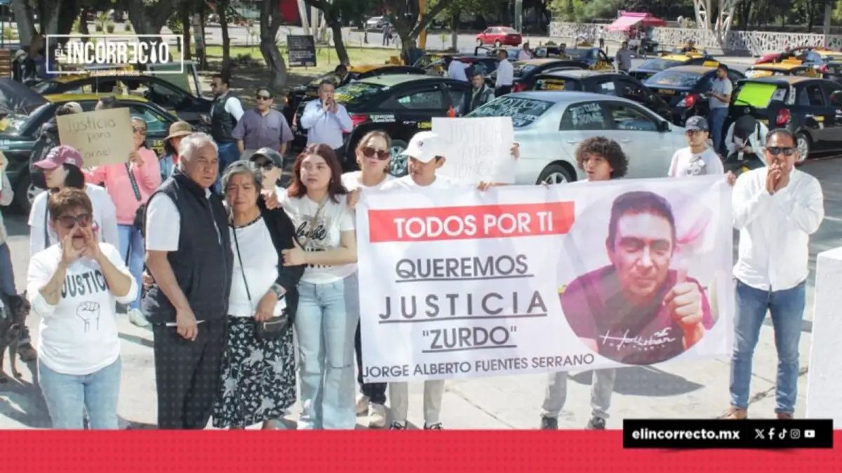 Taxistas piden justicia para Jorge Fuentes con una caravana